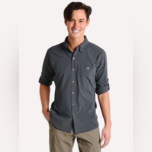 KUHL Bandit Carbon Grey Long Sleeve Button Up Shirt Mens Medium Outdoor